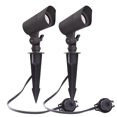 Energetic Lighting 175 Lumens Integrated LED Outdoor Landscape Flood Light with Adjustable Lamp Head, 2PK LSL12A18X-830-01